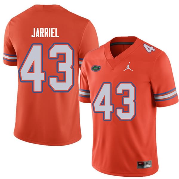 Men's NCAA Florida Gators Glenn Jarriel #43 Stitched Authentic Jordan Brand Orange College Football Jersey KWO8265KV